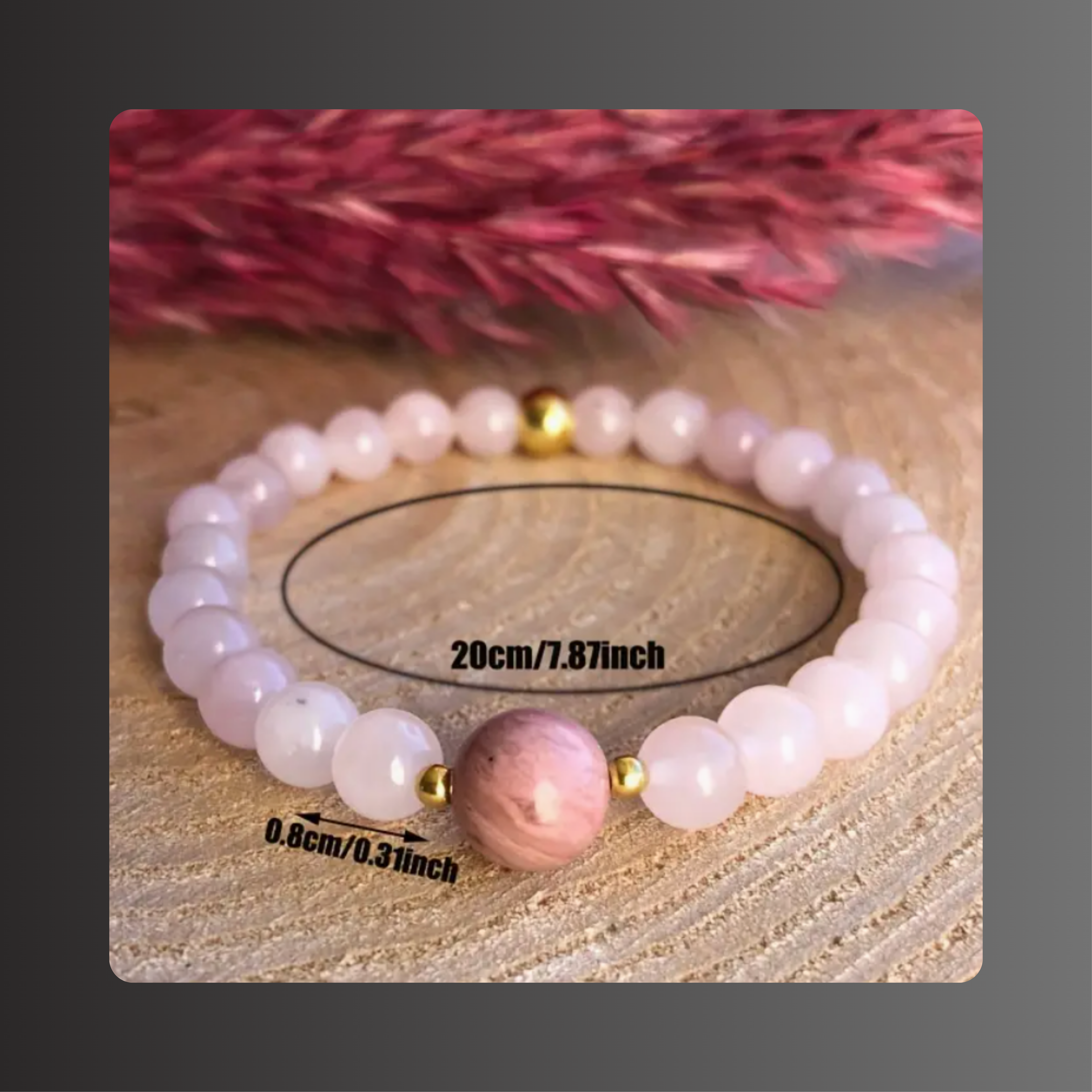 Armband Valentina - Rosenquarz