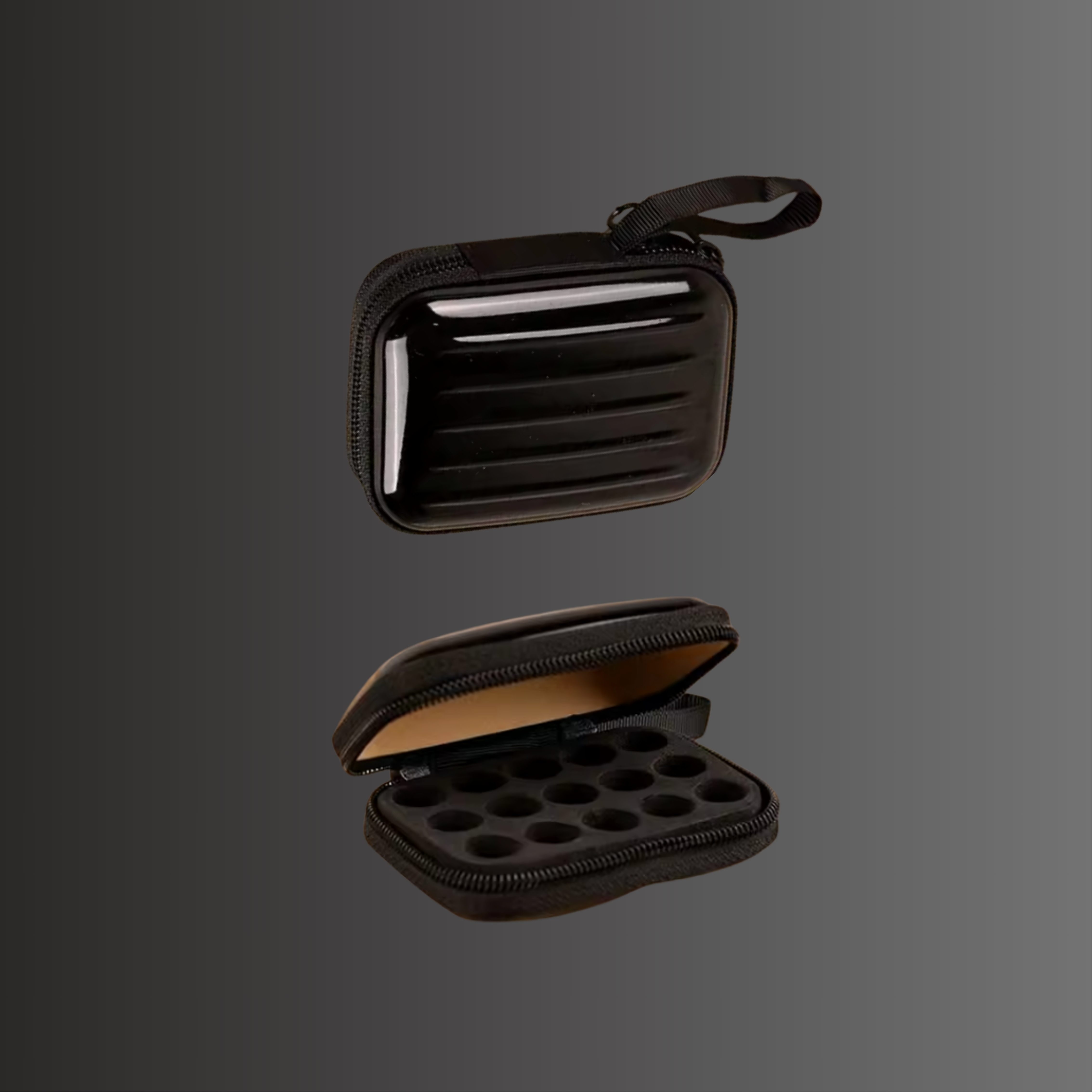 Probenkoffer für ätherische Öle (1+2 ml) Alutasche für Tropfer & Roller