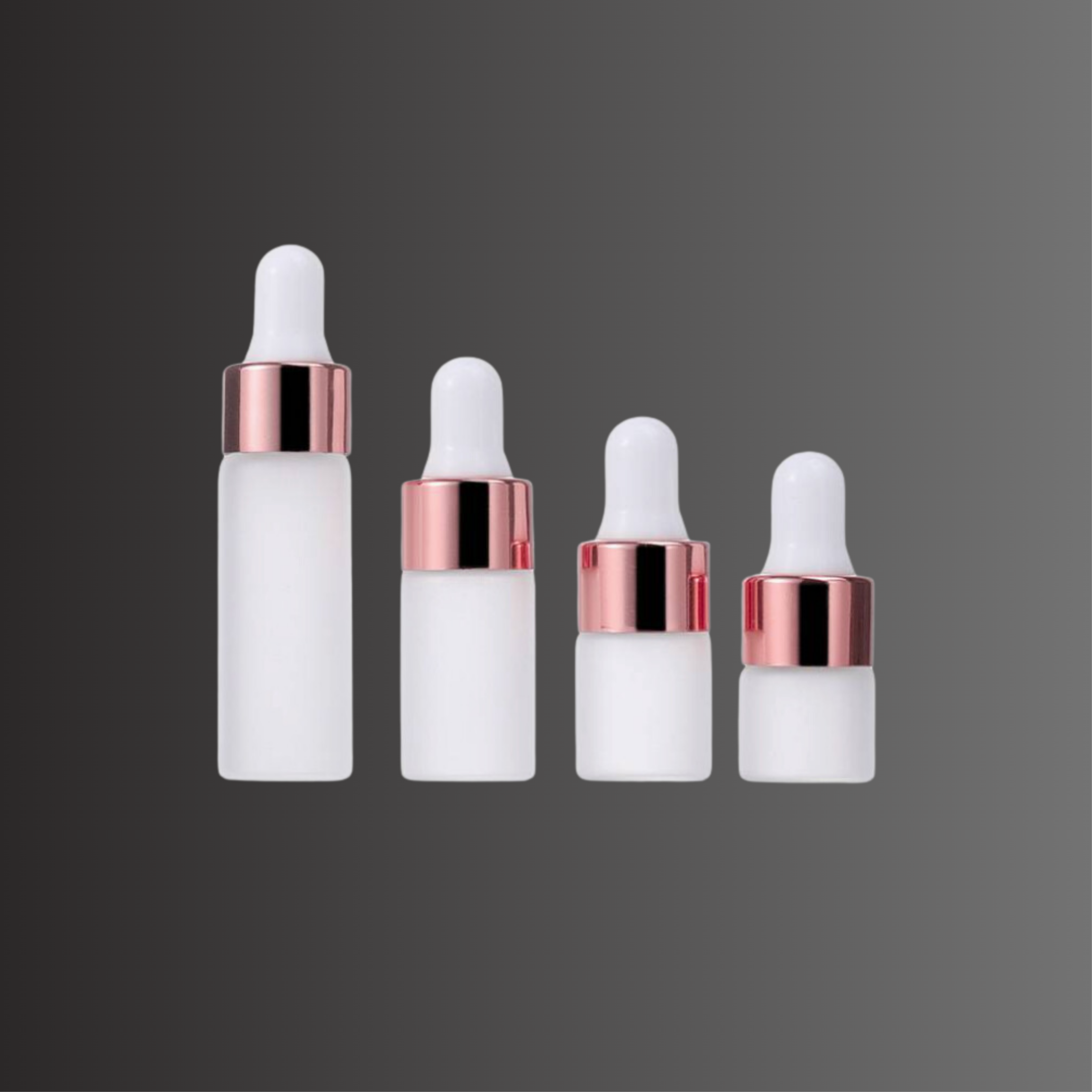 Pipettenflaschen Set in weiß rose | 4 Stück - 4 Größen