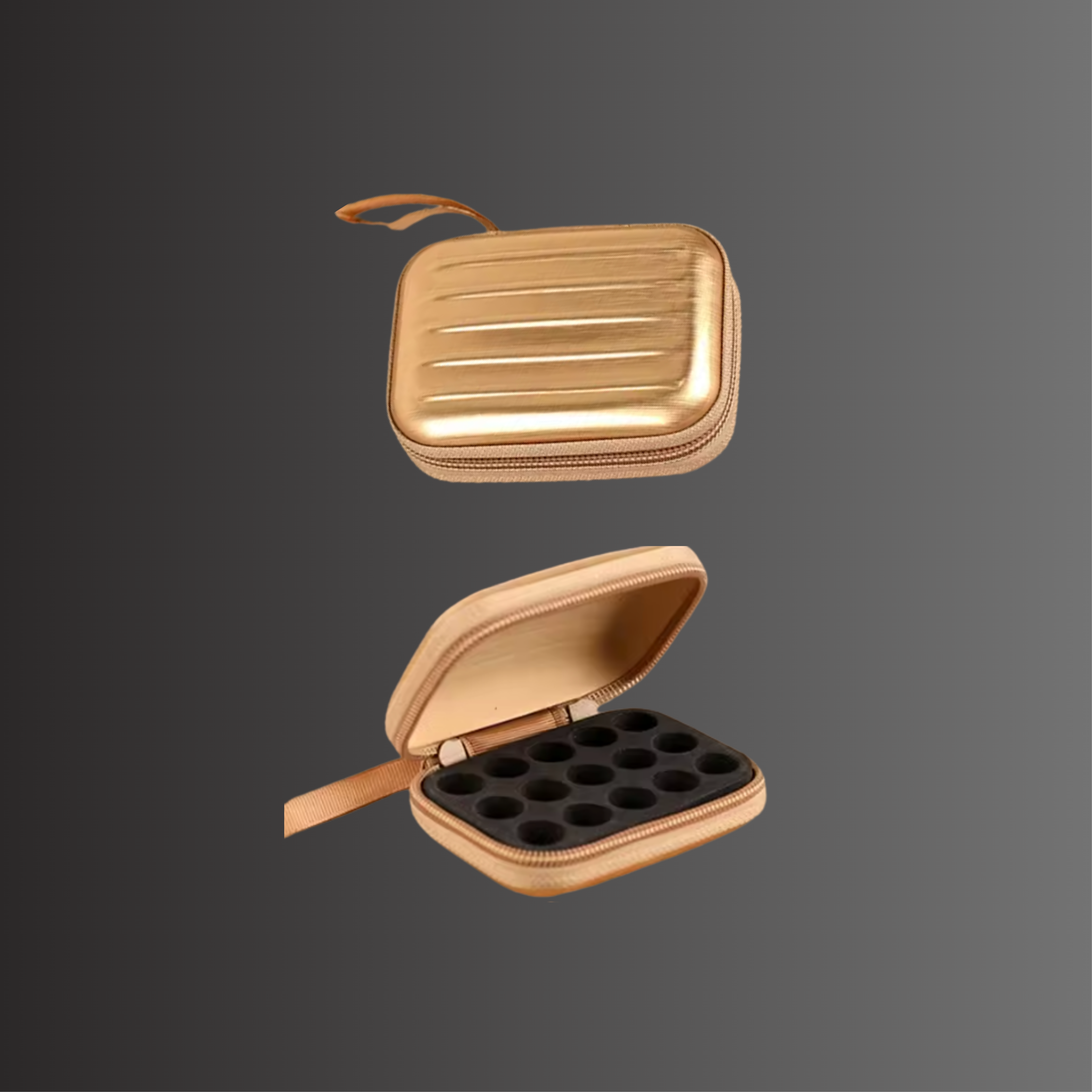 Probenkoffer für ätherische Öle (1+2 ml) Alutasche für Tropfer & Roller