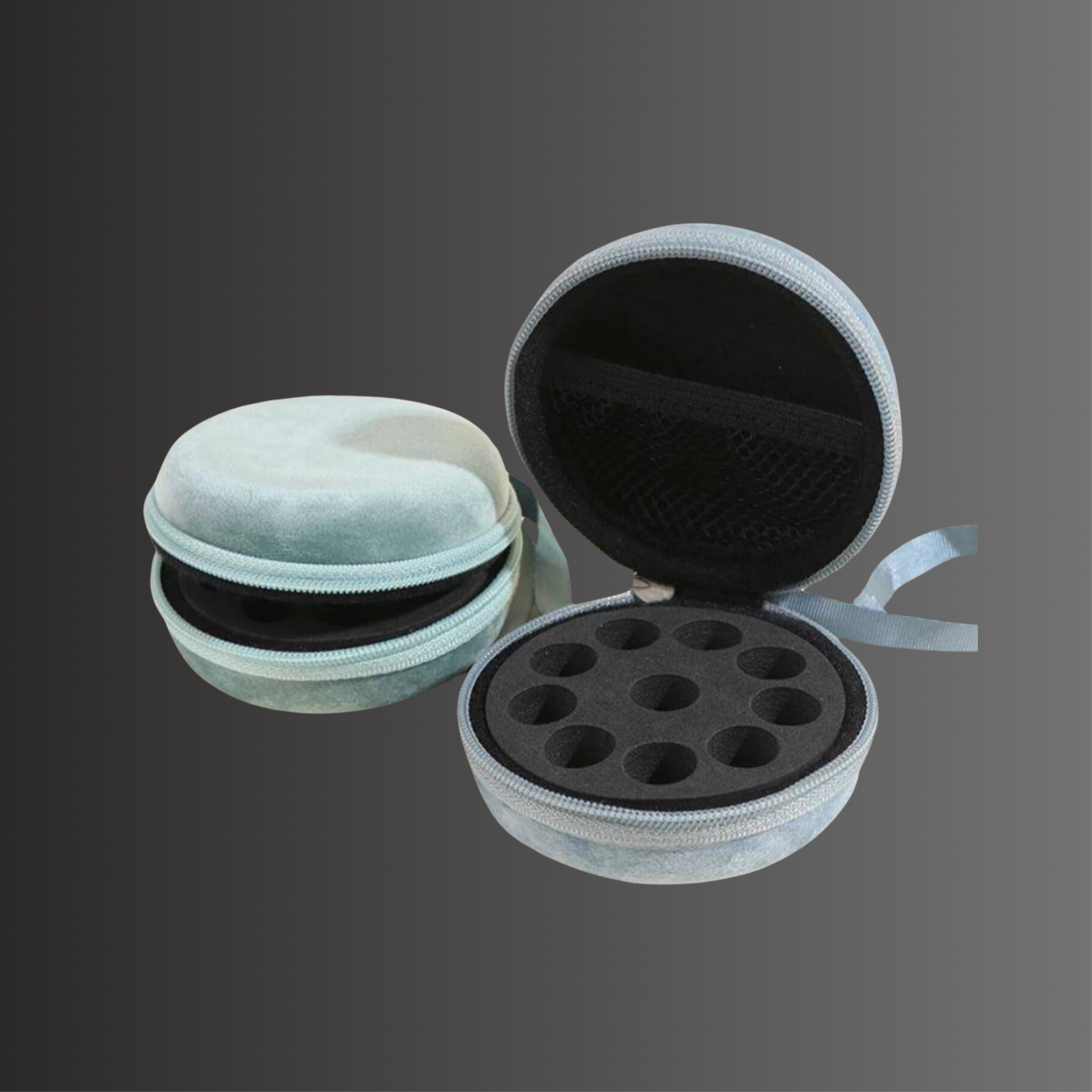 Tasche aus Samt - 10 Fächer