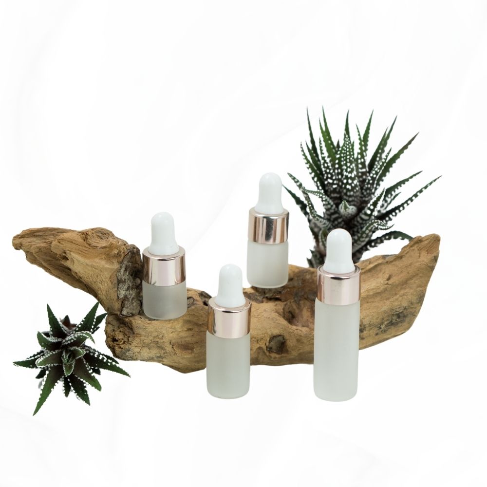 Pipettenflaschen Set in weiß rose | 4 Stück - 4 Größen